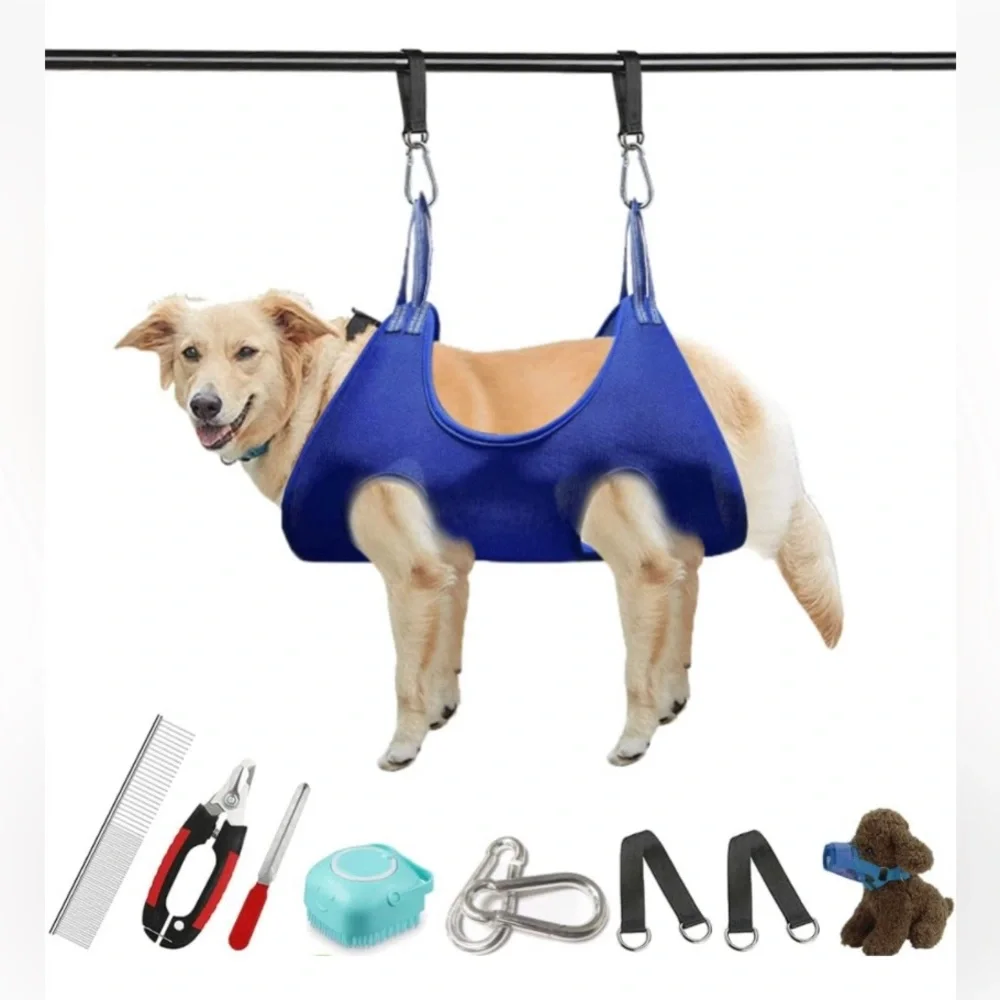 Pet Grooming Hammock, Durable Hammock for Large Dog w/ Multiple Accessories NEW